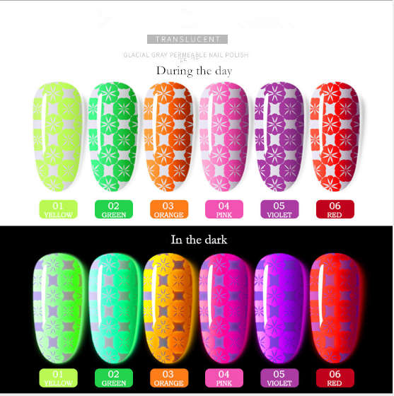 Glow in the dark Stamping Gel 8ml message number