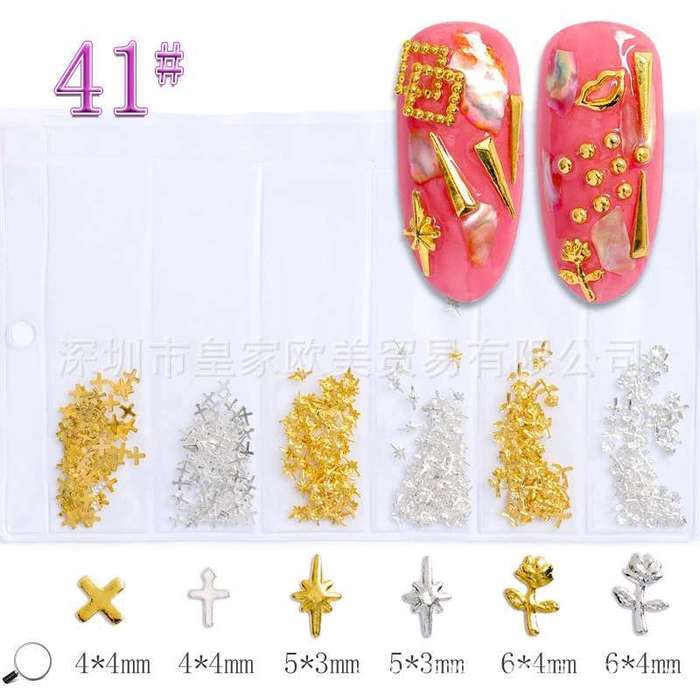 6 Grids Metal Rhinestone message number