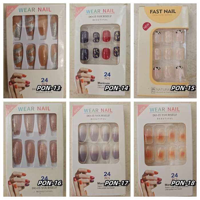 Press On Nails 24pcs  message number of box