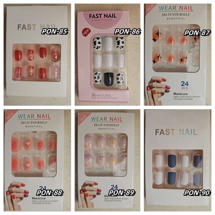Press On Nails 24pcs  message number of box