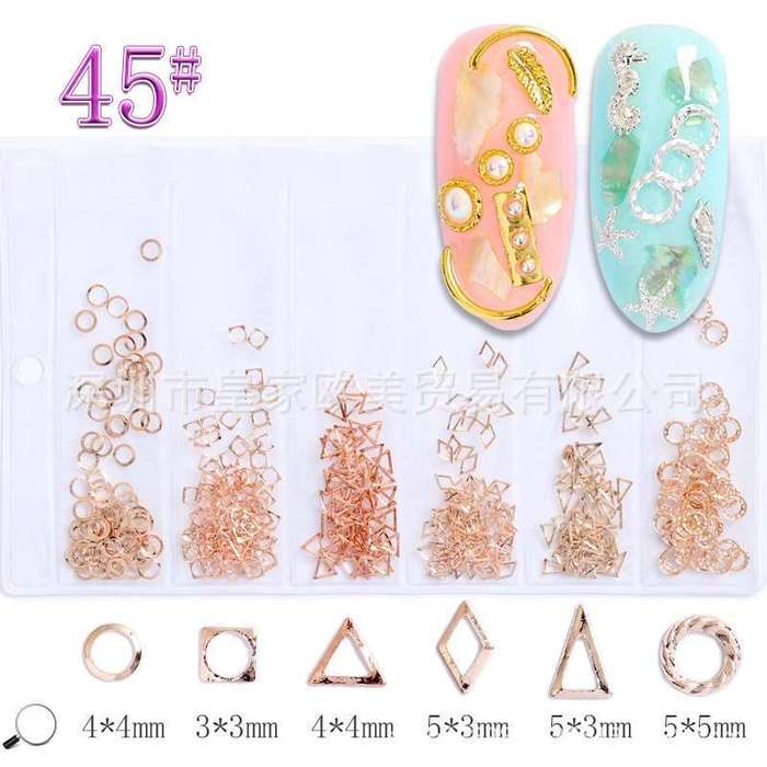 6 Grids Metal Rhinestone message number