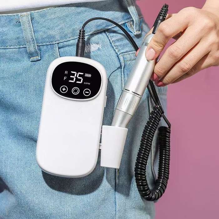 Portable Rechargeable Cordless Nail Drill Machine UV312 35000rpm PINK