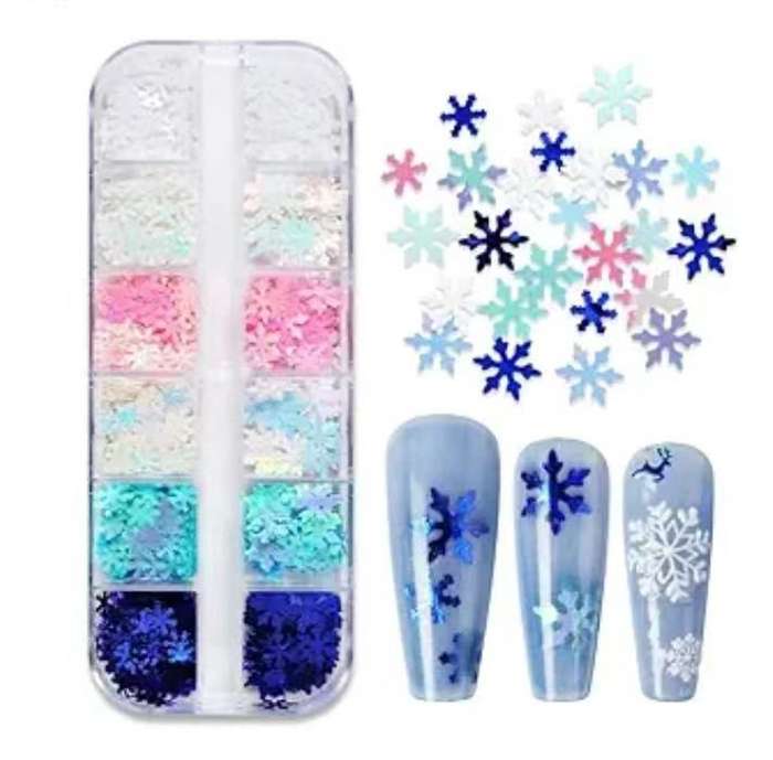 12 Grids Snow Nail Rhinstones