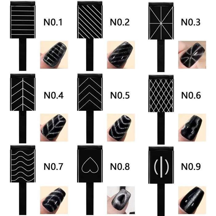 Black Pattern Magnet MESSAGE NUMBER