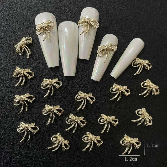 Alloy Butterfly Nail Rhinestones 10pcs