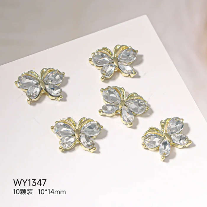 WY1347 Alloy Star Nail Rhinestones 5pcs