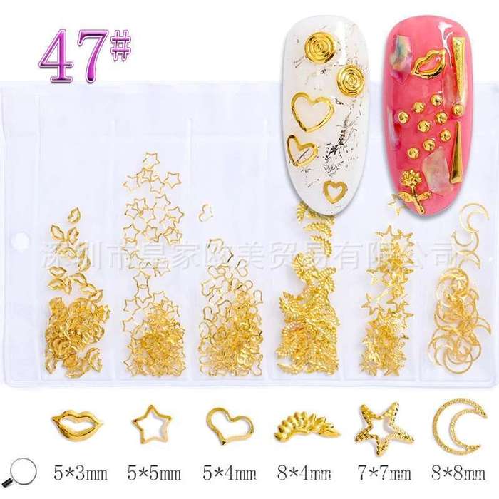 6 Grids Metal Rhinestone message number