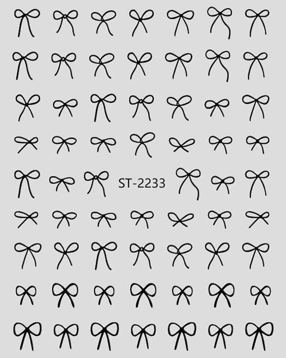 3D relief - style nail sticker - SD2233 Bowtie