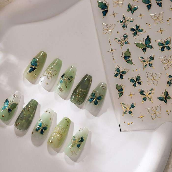 5D Butterfly Nail Jelly Sticker M-547