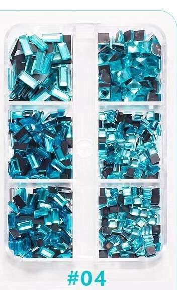 6 Grids Flat Bottom Rhinestone - 4
