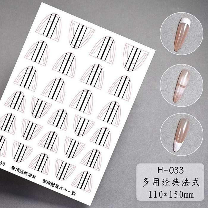Multi-purpose French hollow stickers -H-33