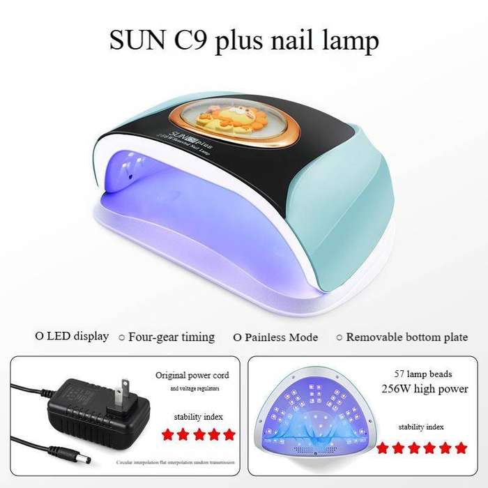 SUN C9 plus Professional Gel Polish LED Nail Dryer Lamp 256W ( 57 LED Beads