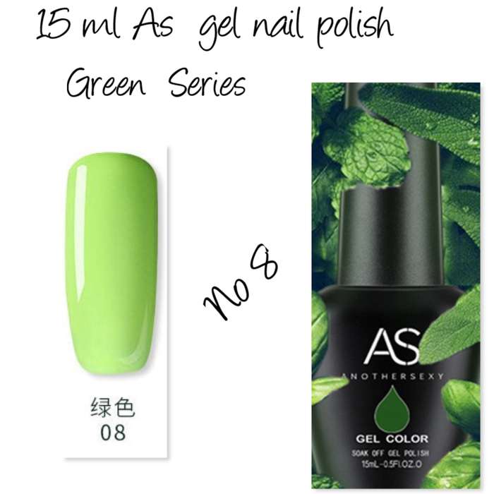 AS UV/LED Gel Polish 15ml - Green Series   no 8