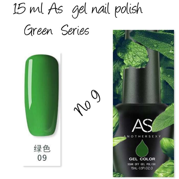 AS UV/LED Gel Polish 15ml - Green Series   no 9