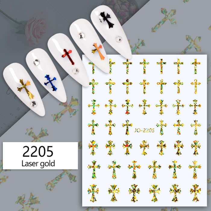 Nail Sticker -  Laser Gold