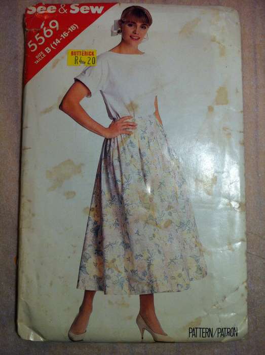 See & Sew 5569 Top and Skirt. Size 14,16,18. Complete