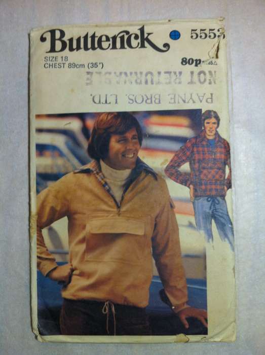 Butterick 5553 Teen Boys Jacket. Size 18. Complete