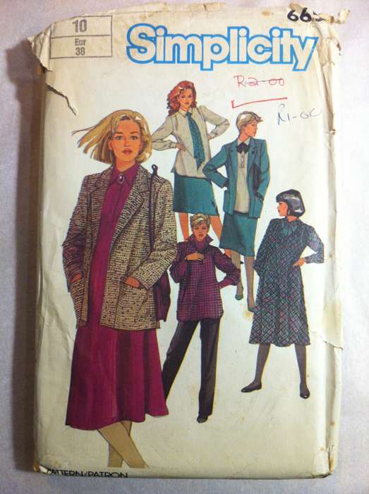 Simplicity 6652 Maternity Dress or Shirt, Pants, Skirt & Jacket. Size 10. Complete