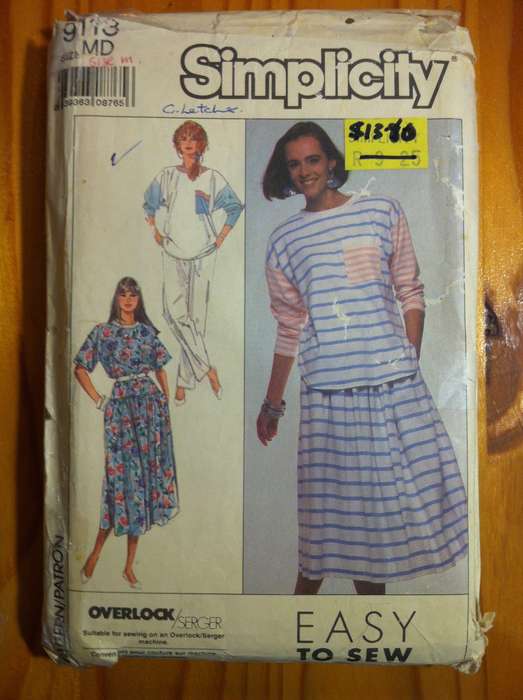Simplicity 9113 Tops, Skirt and Pants. Size Med. Complete