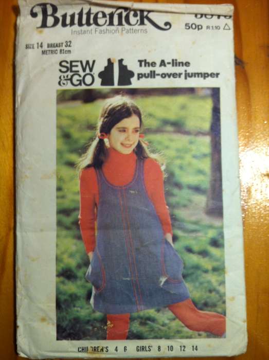 Butterick 3873 Girls Jumper. Chest 81 cm. Complete