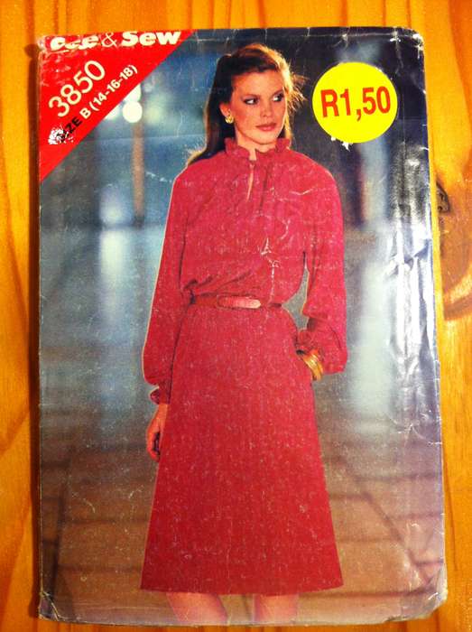 See & Sew 3850 Misses' Dress. Size 14,16,18. Cut on 18. Missing 7/Pocket & 6/ Drawstring