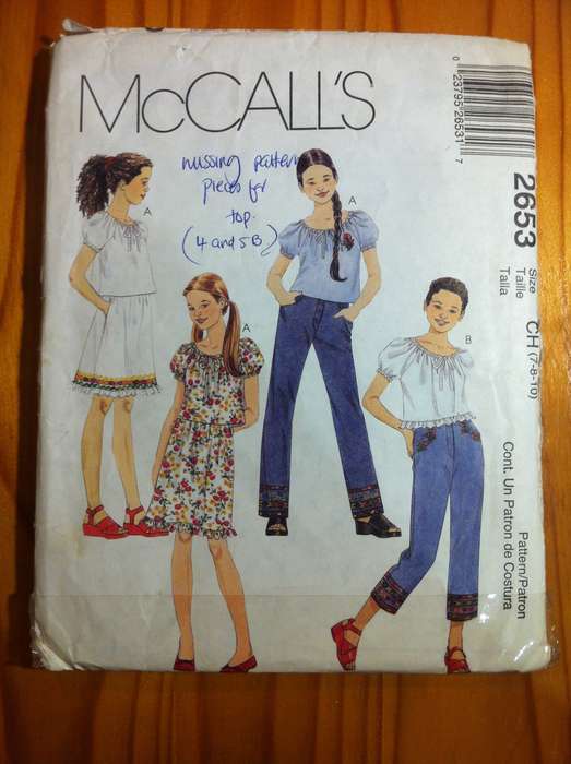 Bundle E. 4 Incomplete / Worn Patterns Missing Pattern Pieces and or Instructions..