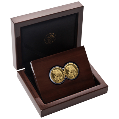1/4 oz Gold Coin Set - Big Five III - Elephant - Double Capsule - 2024