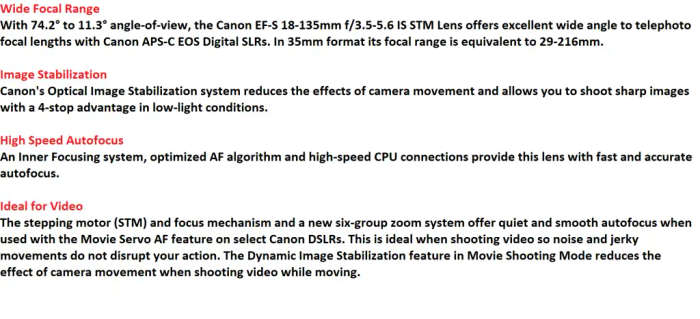 Canon EF-S 18-135mm f/3.5-5.6 IS STM