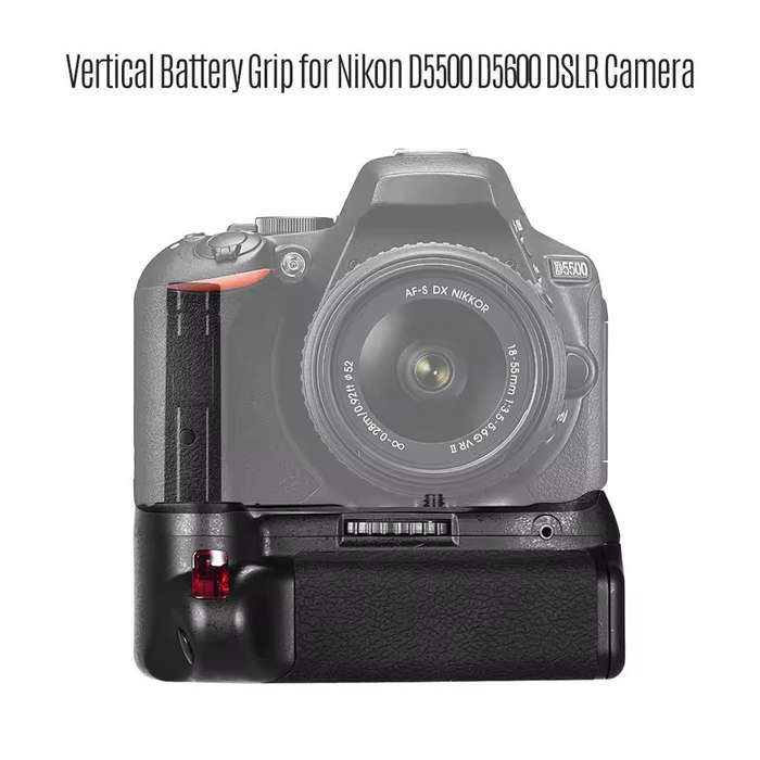 Generic Battery Grip for NIKON D5500 / D5600 DSLR Cameras (with IR remote shutter release)