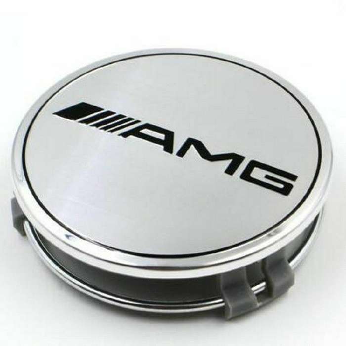 4x 75mm Wheel Centre Cap for Mercedes Benz AMG (Silver)