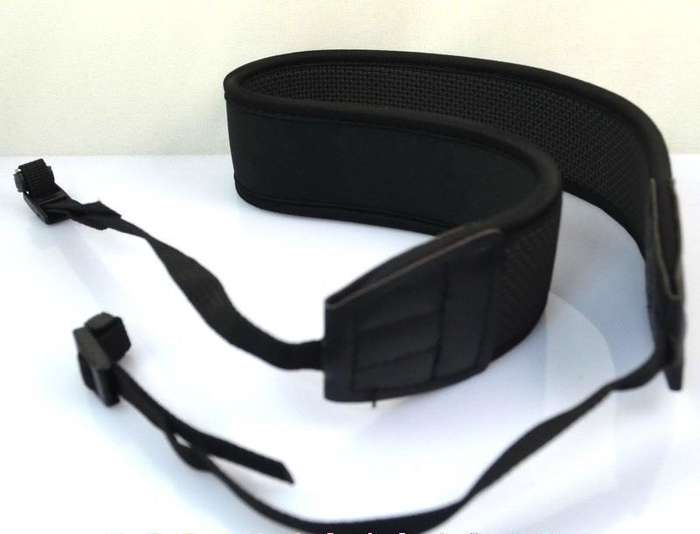 Neoprene BLACK Neck Strap for Cameras