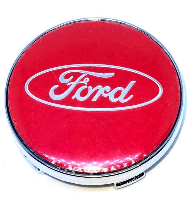 4x WHEEL CENTRE CAPS 60mm / 56mm for FORD (RED)