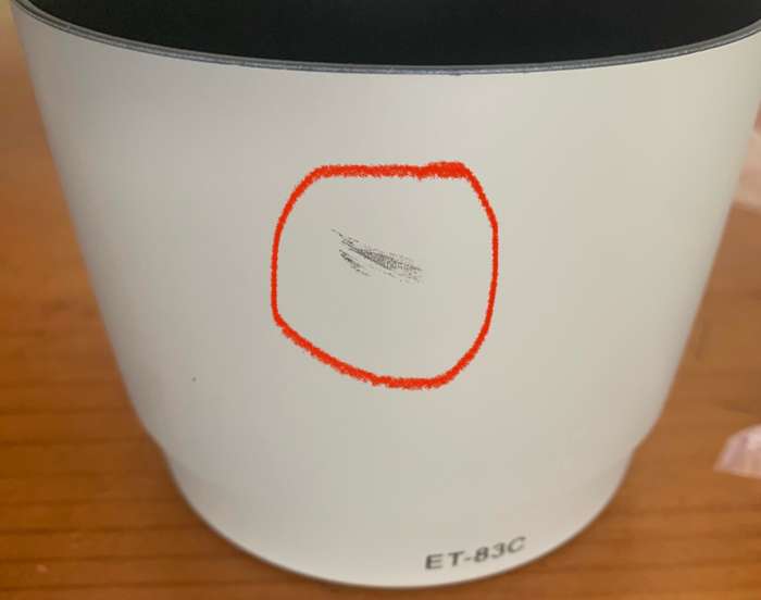 Generic used Lens Hood for Canon EF 100-400mm f/4-5.6L USM IS Lens WHITE (scuffed)