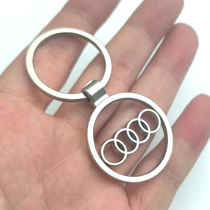 Metal Car Logo Keyring Keychain For Audi