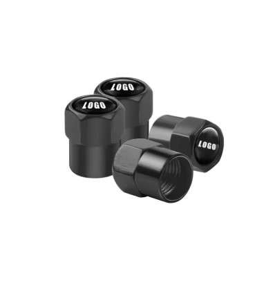 Land Rover Valve Caps (Black with Green Land Rover logo) (Set of 4)