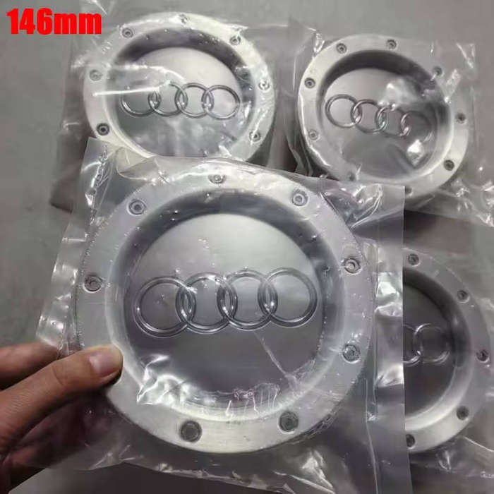 4x WHEEL CENTER CAPS for AUDI 146mm / 60mm [Part no. 8D0 601 165] GREY