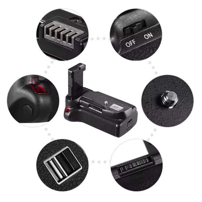 Generic Battery Grip for NIKON D5500 / D5600 DSLR Cameras (with IR remote shutter release)