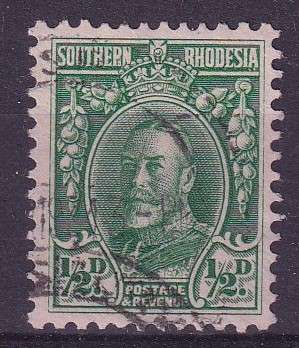 Southern Rhodesia, 1931_1933, Field Marshall, ½d, Perfs 11½, Used