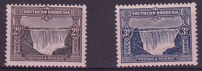 Southern Rhodesia, 1931, Small Falls, 2d + 3d, MNH