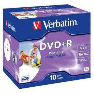 VERBATIM - DVD+R Printable 16x Speed (10 Pack)