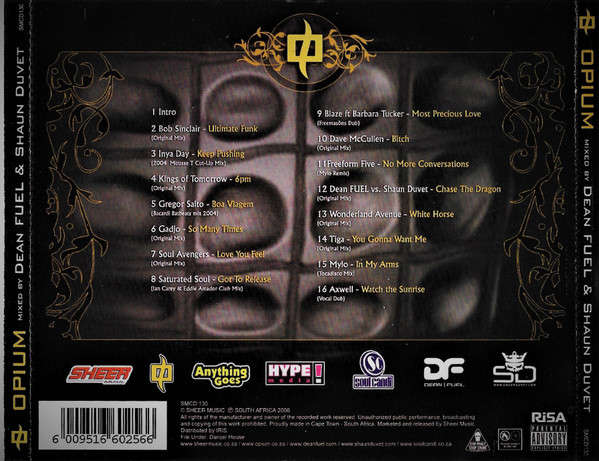 Dean Fuel & Shaun Duvet  Opium CD