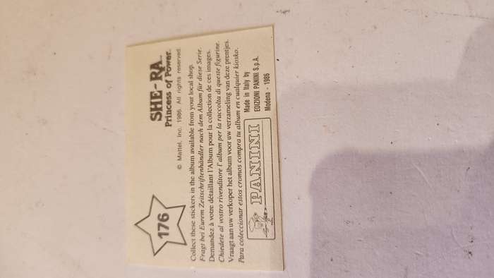 1986 She-Ra Princess of Power Panini Sticker 176 (She-Ra) Vintage Figure