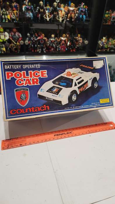 Vintage Boxed Police Car Lamborghini Countach