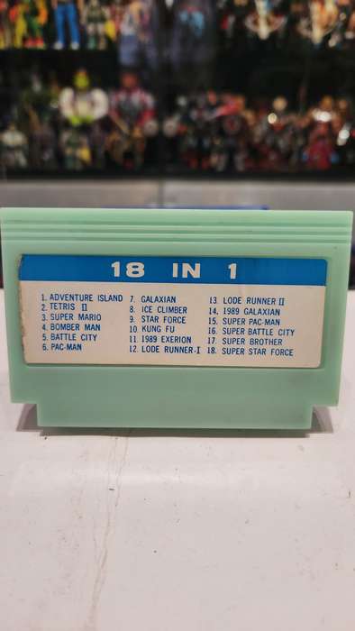 Vintage Tv Game Cartridge Famicom 18 in 1