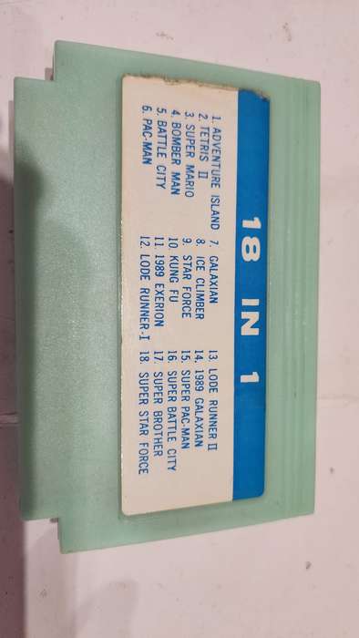 Vintage Tv Game Cartridge Famicom 18 in 1