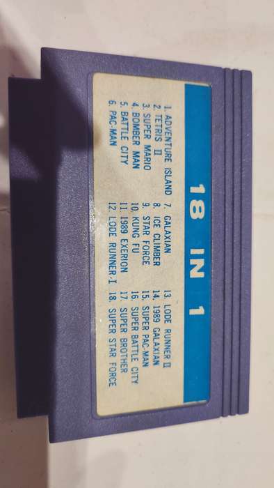 Vintage Tv Game Cartridge Famicom 18 in 1
