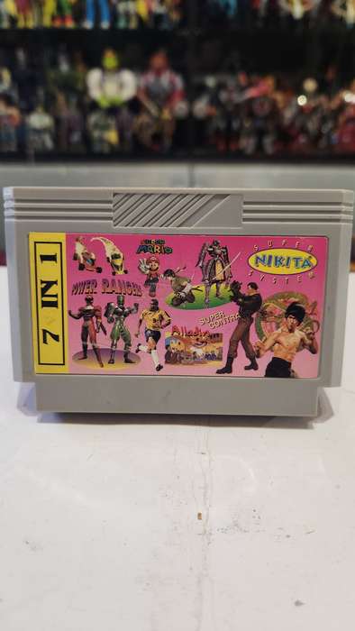 Vintage Tv Game Cartridge Famicom 7 in 1