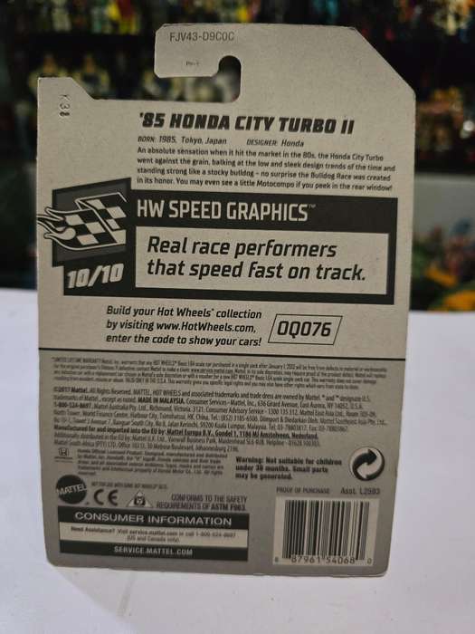 Moc HotWheels 85 Honda City Turbo II 2018