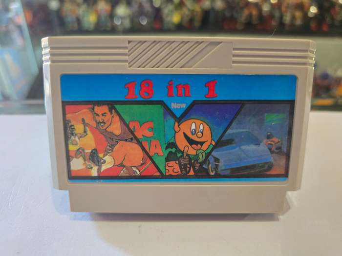 Vintage Tv Game Cartridge Famicom 18 in 1