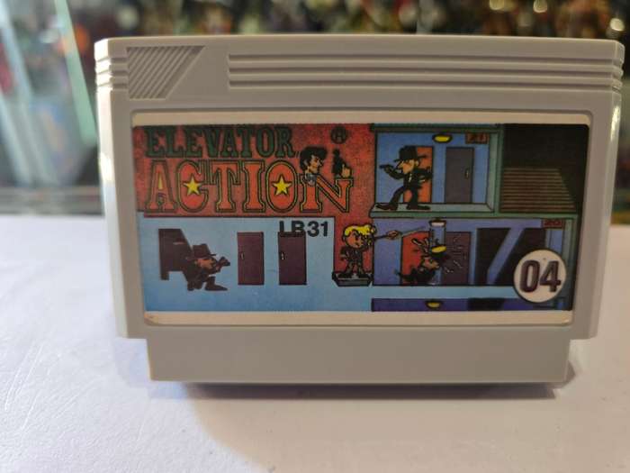 Vintage Tv Game Cartridge Famicom Elevator Action